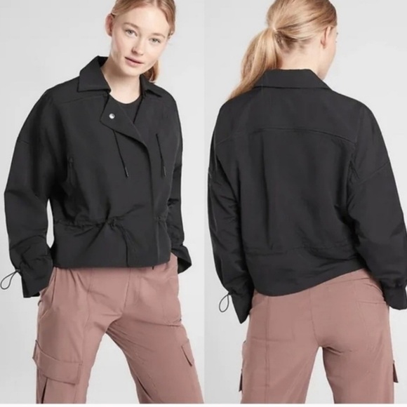 ATHLETA Acadia Black recycled nylon gorpecore utility light weight Jacket - Picture 1 of 4